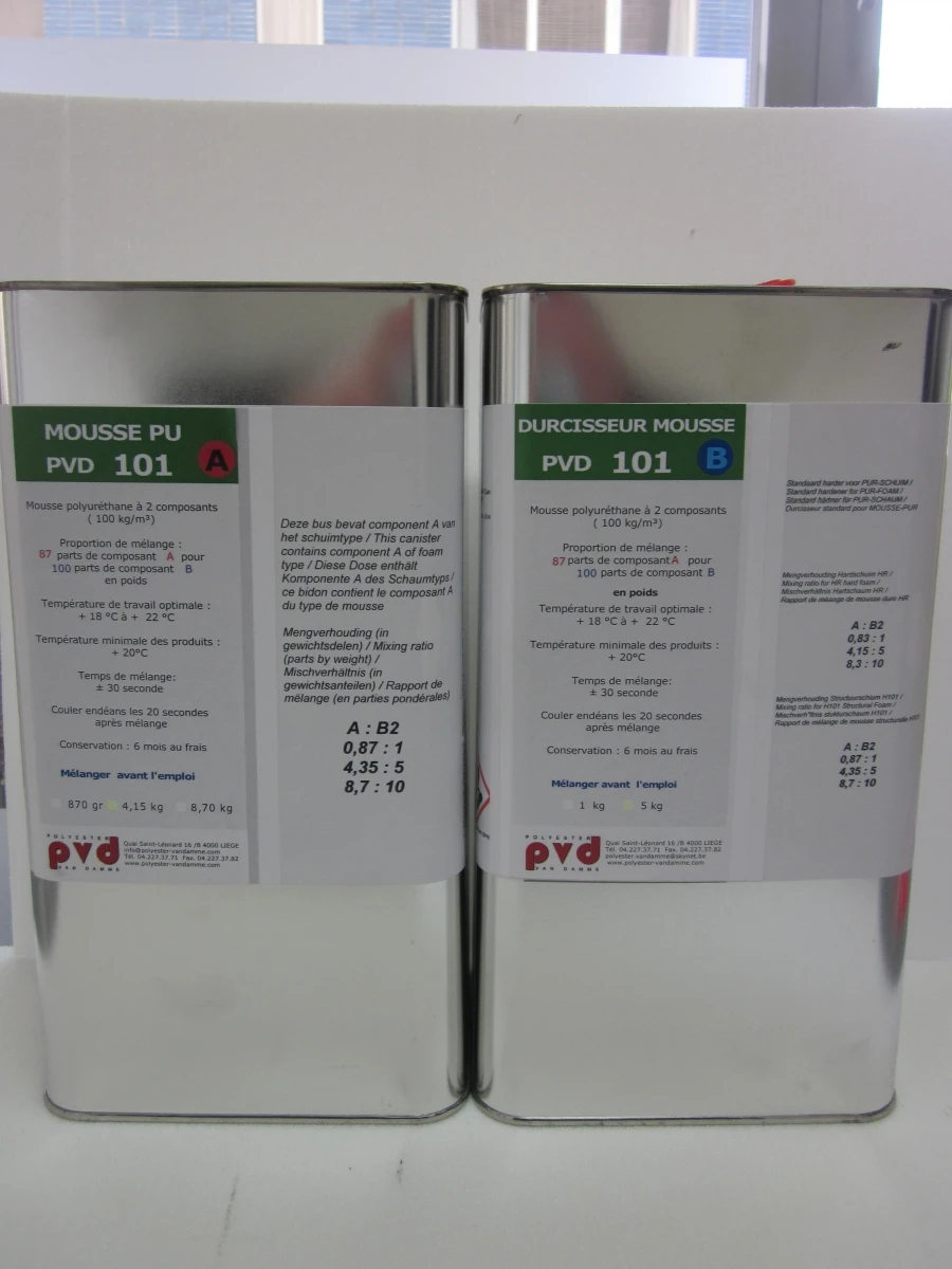 MOUSSE PU RIGIDE 100 KG/M³ SET DE 9,87 KG 3 MOUSSE PU RIGIDE 100 KG/M³ SET DE 9,87 KG